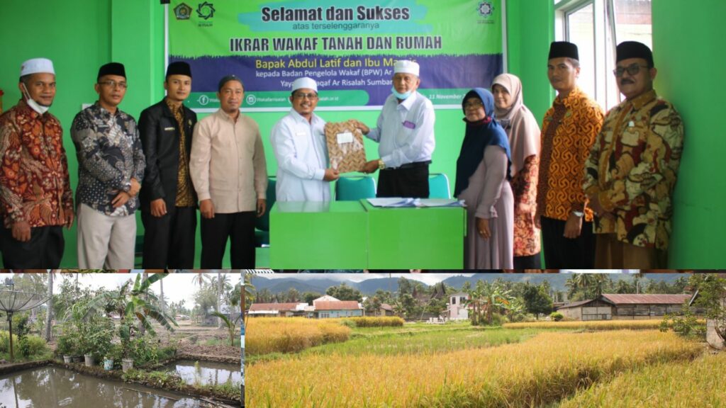 BPW Ar Risalah Terima Wakaf Tanah Kebun, Sawah dan Rumah Senilai 1 Miliar di Nagari Selayo, Kabupaten Solok
